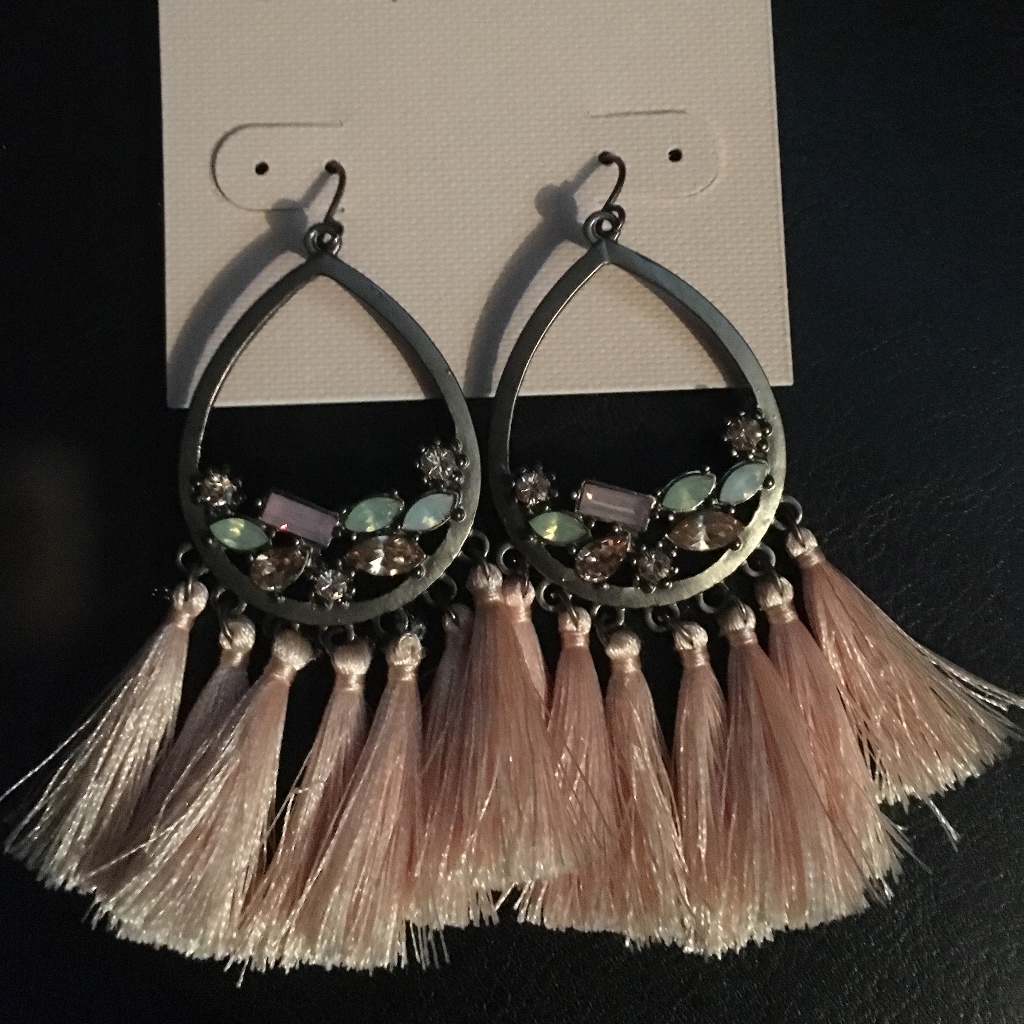 Catherine Malandrino Brushed Silver Pastel Tassel